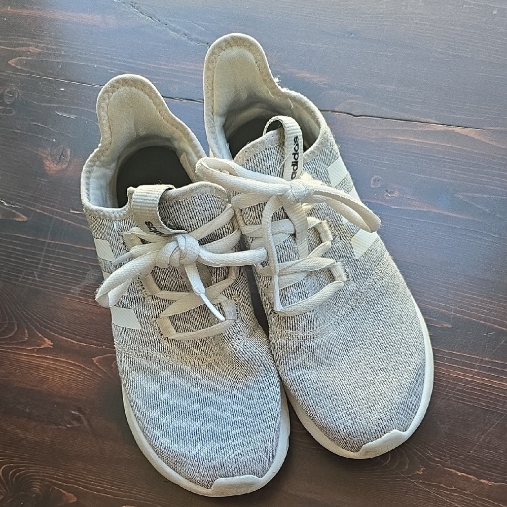 Adidas Light Gray Knit Sneakers